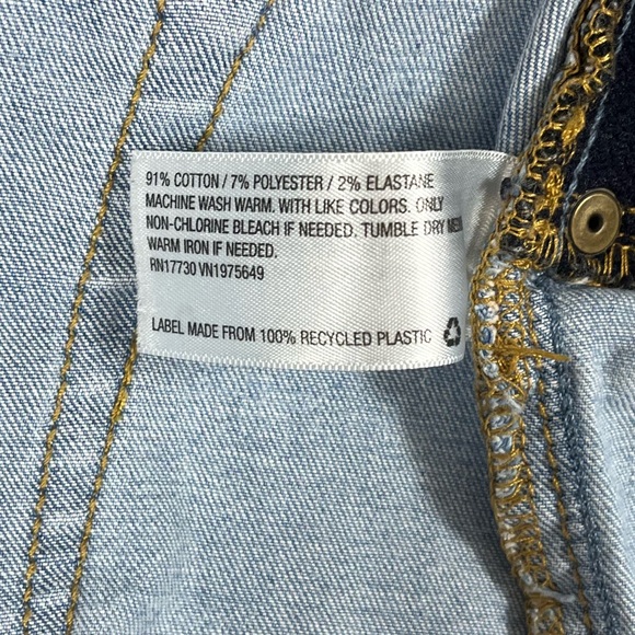 Isabel Maternity Midi Shorts Size 6 Light Wash Side Panel Stretch - Picture 7 of 8